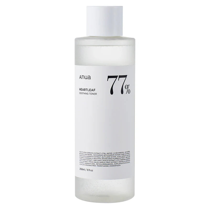 Anua HeartLeaf 77 Toner, Pore Cleansing Oil, Deep Cleansing Foaming Cleanser KIT